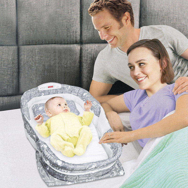 Crib middle bed convenient sleeping basket with mosquito net bb bed diaper changing table travel isolation bed foldable baby cradle