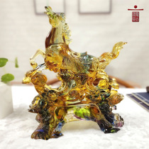 Xia Shangyi Dian Glass Crafts Company opened a gift company listed atmosphere gift to send office horse ornaments