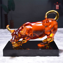 Liuli Bullfighting company opening gift listing gift custom lettering stocks bull office Wald Street cow ornaments