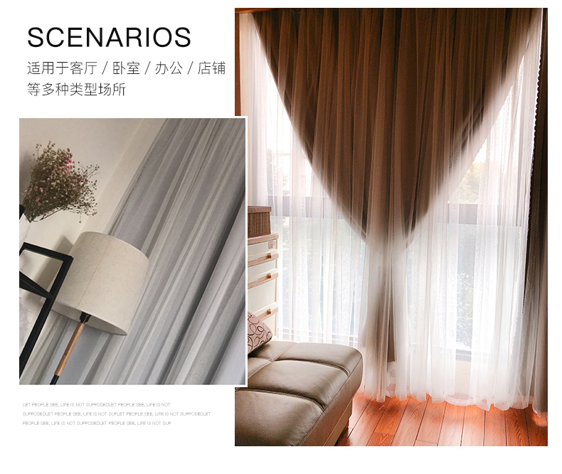 Bắc Âu đơn giản rèm cửa phòng ngủ lưới màu đỏ in gió cô gái bay cửa sổ bóng râm Hàn Quốc ấm áp cao cấp đôi - Phụ kiện rèm cửa ray rèm