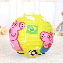 New Year fruit green card piggy children diy handmade lantern material package Spring Festival Lantern Festival portable paste lantern