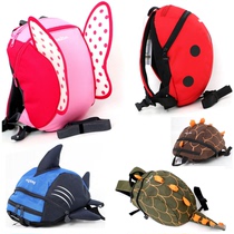 Kindergarten school bag 1-2-3 years old Korean version of childrens and womens baby anti-loss travel backpack with traction rope New product