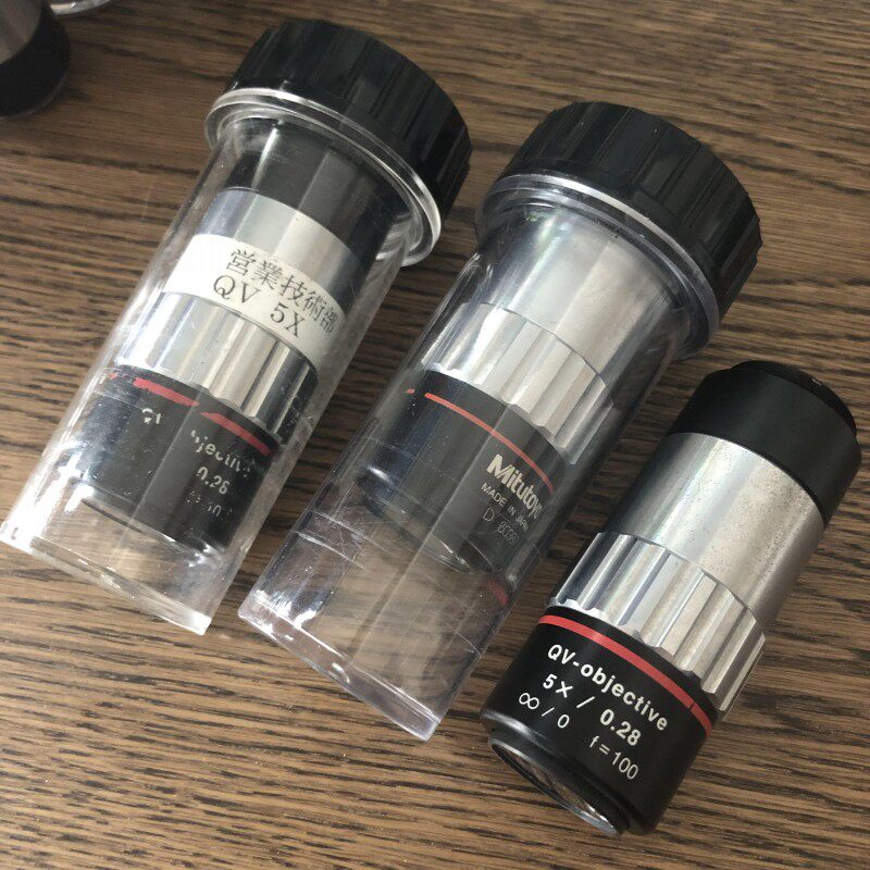 Yahui Mitutoyo Sanfeng QV-objective 5X 0 28 of the microscope objective lens intact