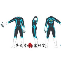 Custom Lycra Slick Heroes Zentai Cosplay Garment Front Zipper