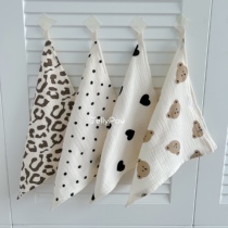 INS Korean style pure cotton gauze towel childrens face towel baby towel soft handkerchief milk towel infant small square towel