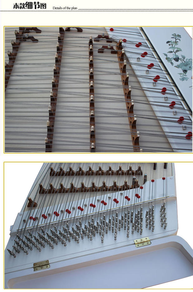 Nhà máy sản xuất trực tiếp dụng cụ sứ dulcimer màu trắng và trắng 404 dulcimer để gửi hộp kệ - Nhạc cụ dân tộc đàn cổ cầm giá bao nhiều