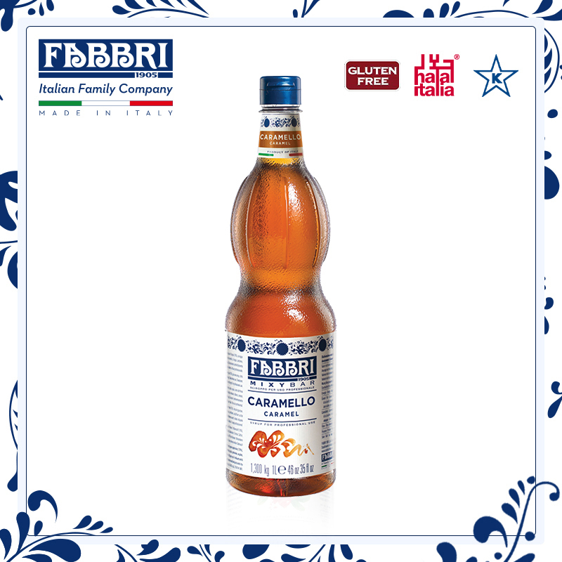 Fabbri Caramel Syrup Coffee Milk Tea Caramel Syrup Imported from Italy 1.3Kg/1L