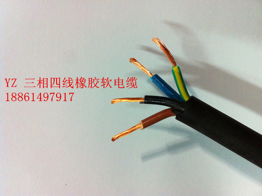 Wuxi Jiangnan YZ3*4 1*2 5 wear-resistant rubber soft cable movable power cord oxygen-free copper national standard 100 meters