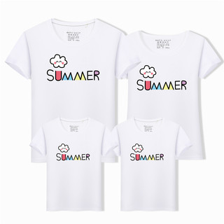 Parent-child summer wear pure cotton casual short-sleeved T-shirt