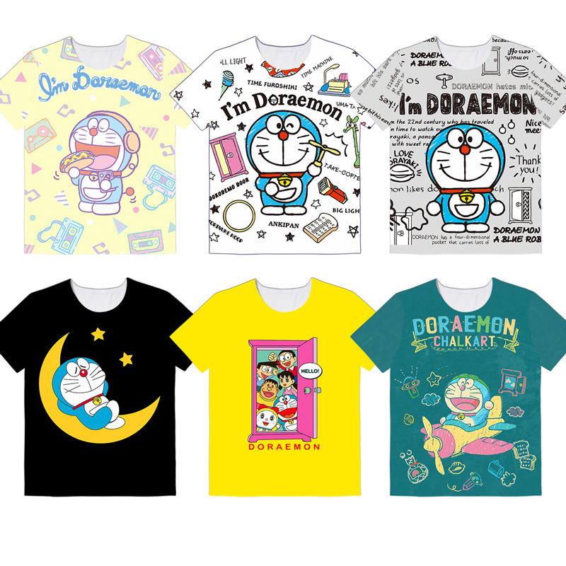 Doraemon Ding-dong Nobita Fat Tiger T-shirt Short Sleeve Full Color Clothes Peripherals