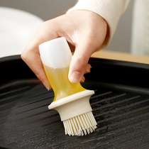 Oil brushed with bottle integrated Home Silicone Gel High Temperature Resistant Food Grade Kitchen Baking Complemented oil Grease Pot Barbecue Small Brush