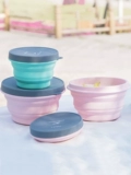 Складной портативный телескопический пищевой силикон для путешествий, детская дорожная посуда, ланч-бокс
