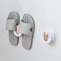 Punch-free bathroom slippers hooked walls hanging asphalt collection artifacts toilet toilet shoe shelves hanging