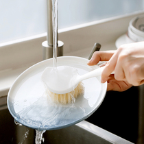 Long handle soft hair pan brush kitchenette with clean pan bowls brush not easy to stick with oil non-stick pan Pan Theorizer Brushed Pan Brush