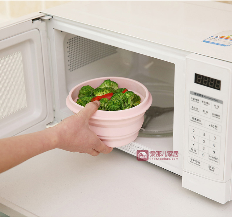 hộp cơm cắm điện Nhật Bản du lịch gấp silicone bát du lịch xách tay kính thiên văn ăn liền bát có nắp trẻ em ra ngoài ăn trưa dã ngoại hộp - Hộp cơm điện sưởi ấm nên mua hộp cơm giữ nhiệt hay cắm điện