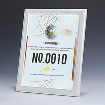 Crystal Square Wooden Trophies Medal medal Crystal Authorisation Card Custom Muto Authorized Certificate Plaque Fabrication Advanced Unit