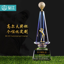 Trophy Crystal Custom Glass Golf Hole-in-One Award Eagle Memorial Champion Tower Trophy Medal