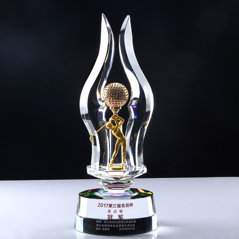 Trophies Custom Golf Balls A Hole In Hole Award Upscale Creative Production Race Memorial Metal Crystal Cup Medal