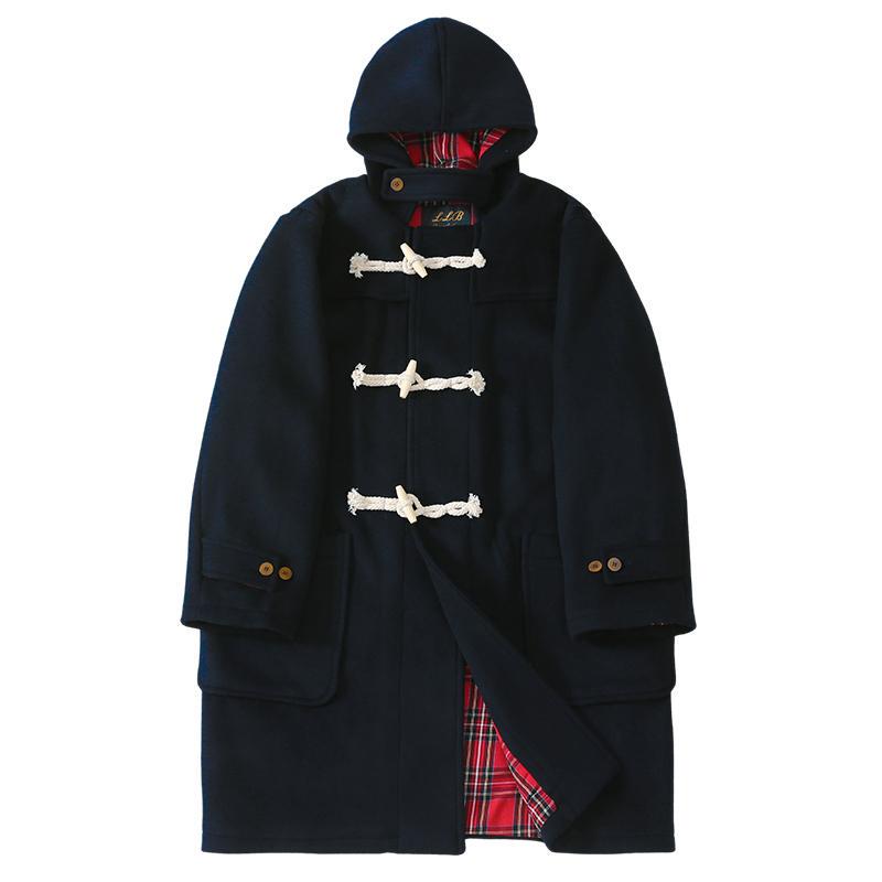 Autumn and Winter Mid-Length Wool Coat, Unisex Fisherman Coat, Toggle Button Coat, British Style