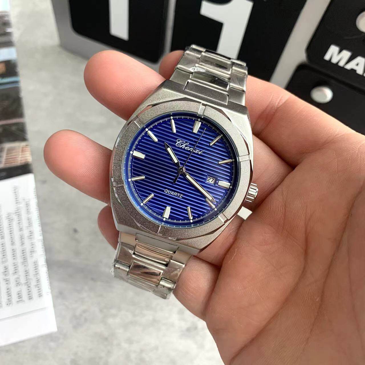 Cool Octagonal Watch Outdoor Special Forces Personalized Waterproof Glow Steel Band Sports Square Men's Fashion_voghion.com