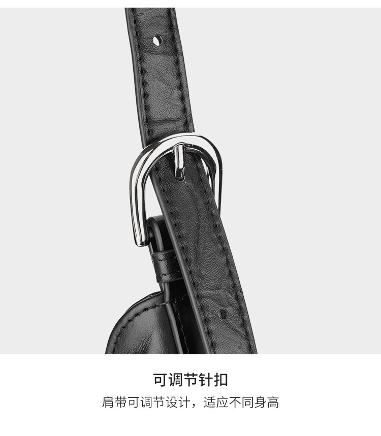 Сумка 西泊克2026新款包包女牛皮腋下托特包通勤单肩hobo包大容量黑色包