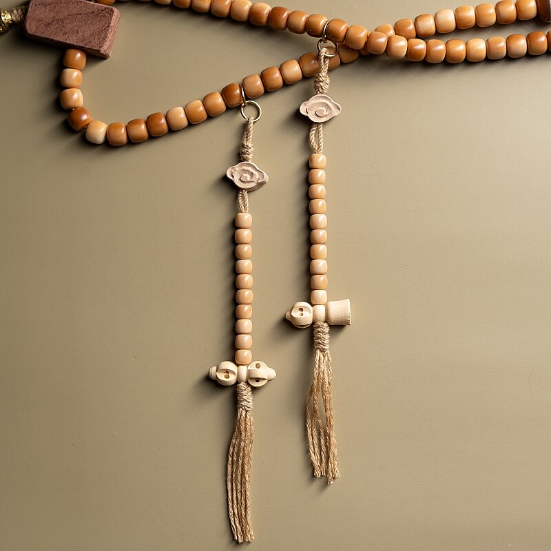 卡杰格朵. 暖暖的藏式念珠| 天然陈籽老料白玉菩提根佛珠手串108颗，带