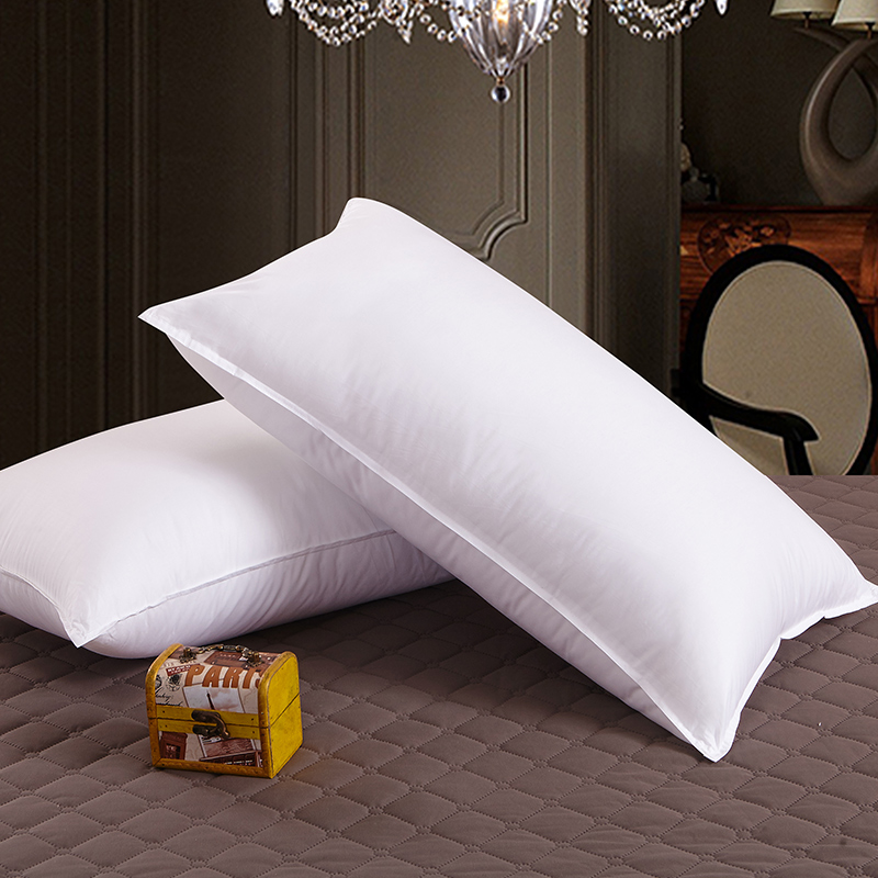 Hotel pillow core hotel white homestay adult household high pillow all cotton down velvet student dormitory single pillow