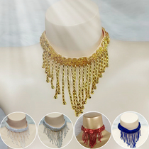 New handmade beaded neck accessories versatile competition performance accessories belly dance Latin dance necklaces stage performance accessories