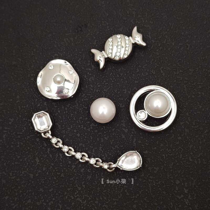 Crocs Silver Candy Shoe Charms Accessories High-End Shoe Decoration Accessories Suitable for Crocs