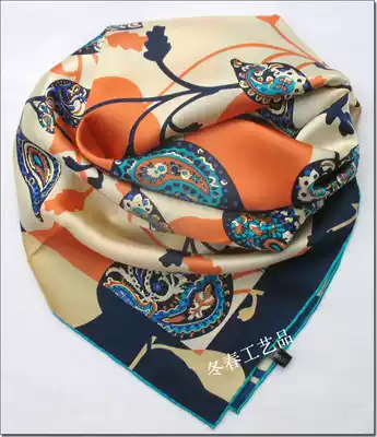 Shanghai heavyweight hot mulberry silk Lady silk scarf story 90CM big square scarf holiday gift