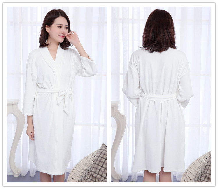 Áo choàng tắm thẩm mỹ viện khách flannel áo choàng tắm áo choàng khách sạn đồ ngủ phụ nữ cảm thấy nightdress san hô lông cừu dịch vụ nhà mùa đông áo ngủ nam