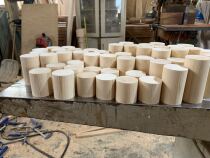 Solid wood turning cylindrical stick wood pine wood beech wood 3 4 4 5 5 6cm diameter custom processing