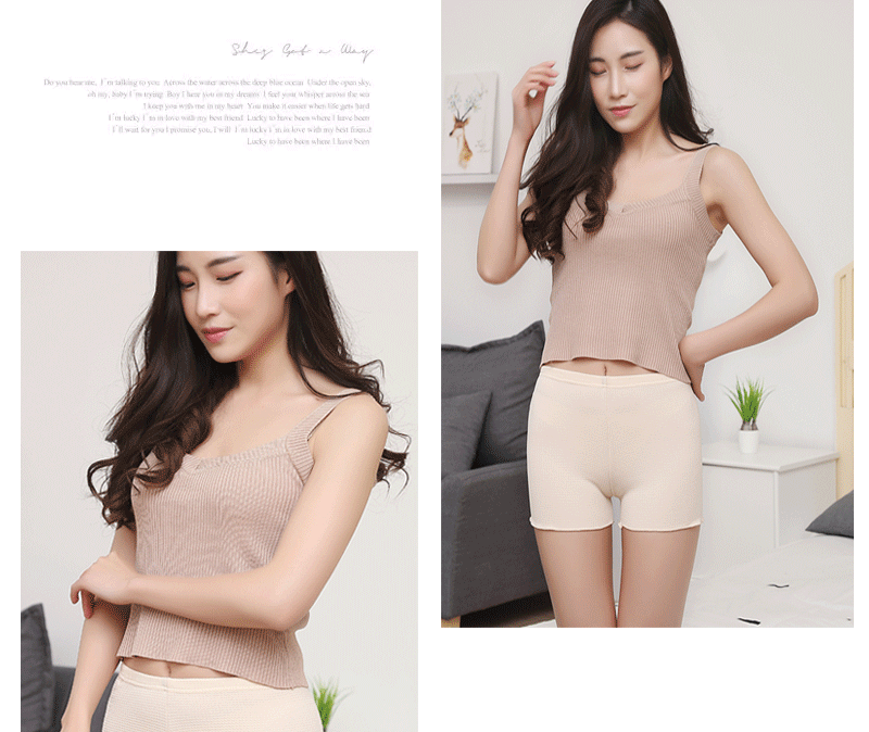 Mùa hè phiên bản mới của Hàn Quốc của quần an toàn uốn xoăn mặc ba quần để ngăn chặn quần lửng nữ nhẹ nhàng Quần legging hoang dã quần lót nữ cotton hoạt hình