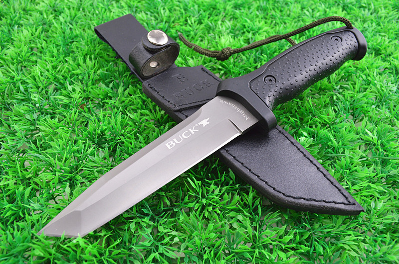 Buck chính hãng Độ cứng cao dao thẳng Xà cạp Mỹ Saber Wild survival Survival Công cụ Thụy Sĩ Công cụ ngoài trời dao xếp mini