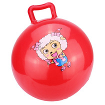 Factory price direct sales medium thickened portable inflatable leather ball handle ball yoga ball childrens inflatable toy