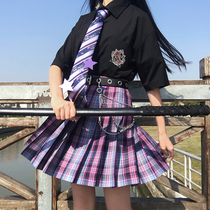  JK uniform summer full set of short-sleeved suit shirt e-sports girl original class suit female grid skirt genuine college style