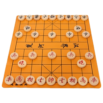 Portable Chinese chess student solid wood chess pieces competition home chess set children and adults large chess board