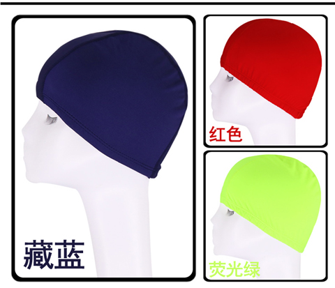 Mũ bơi nam và nữ dành cho người lớn nylon spandex màu hoa vải rắn mũ bơi nữ không đầu bơi mũ in logo tùy chỉnh mũ bơi view