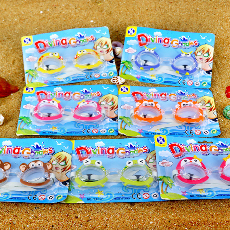 Swimming pool wholesale fashion cartoon cute leisure goggles large, medium and small children baby transparent goggles unisex
