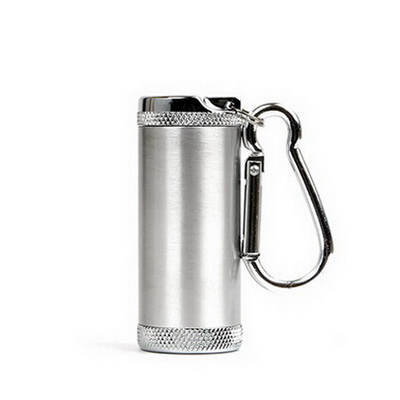 High-grade rotating metal storage bottle with lid creative portable mini ashtray pure steel sealed can storage box