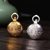Fine handmade titanium steel medicine box for men and womens body pendant Vajra pendant stainless steel storage bottle storage box