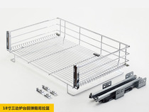 High Platinum Slavic Basket Kitchen Cabinet Iron Plated Double cushion Drawer Kitchen Cabinet Seasoned Rack Dishes Bowls basket