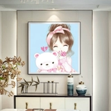 2019 Diamond Painting New Diamond Cartoon Cartoon's Simple Simple Simple Sleasry Point Drilling Cross Insk Beauty Diamond Embroidery