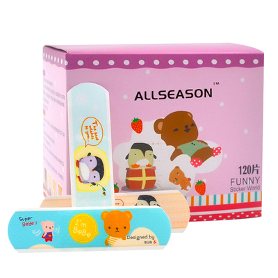 卡通创可贴防水透气可爱儿童医用伤口止血创口贴防磨脚家用OK绷