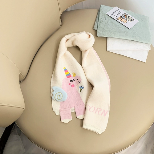 蜜嘉熊 Детский зимний удерживающий тепло милый шарф, модный трикотажный шарф-платок для принцессы