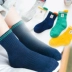 Vớ trẻ em cotton mùa đông dày tất ấm trong cậu bé lớn màu rắn ống vớ bé terry vớ Vớ