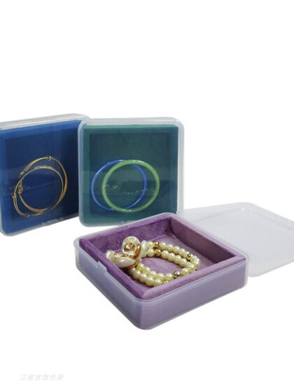 带防尘盒便携戒指展示小托盘珠宝首饰耳钉摆设托抽屉饰品收纳托盘