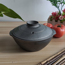 A special small casserole pan for flat casserole commercial clear-fire high-temperature-resistant saucepan rice-pan-rice-wire yellow-braised chicken rice