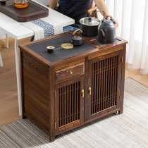 New Chinese Tea Water Cabinet Chicken Wings Wood Tea Table Home Small Tea Table Modern Minima Tea Table Small Family Type Solid Wood Tea Side Cabinet