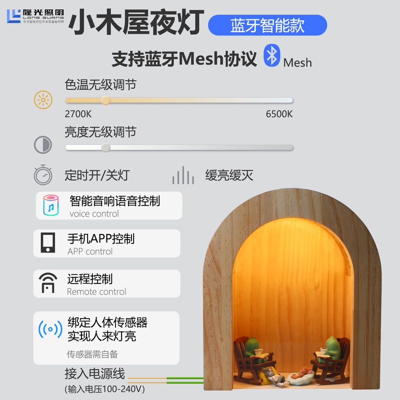 Jerry Tom Mouse Hole Cabin Night Light Bluetooth App Control Connected to Whole House Smart System Color Temperature and Brightness Adjustment Jerry Tom Mouse Hole Cabin Night Light Bluetooth App Control Connected to Whole House Smart System Color Temperature and Brightness Adjustment